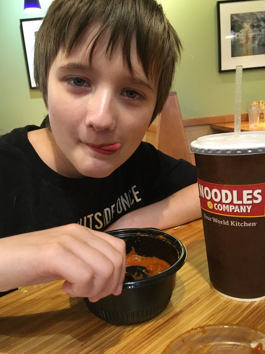 KellyWolle's tweet photo. Feeling bad for the past couple days, tomato bisque makes him smile. @noodlescompany https://t.co/y7CG08zkx7