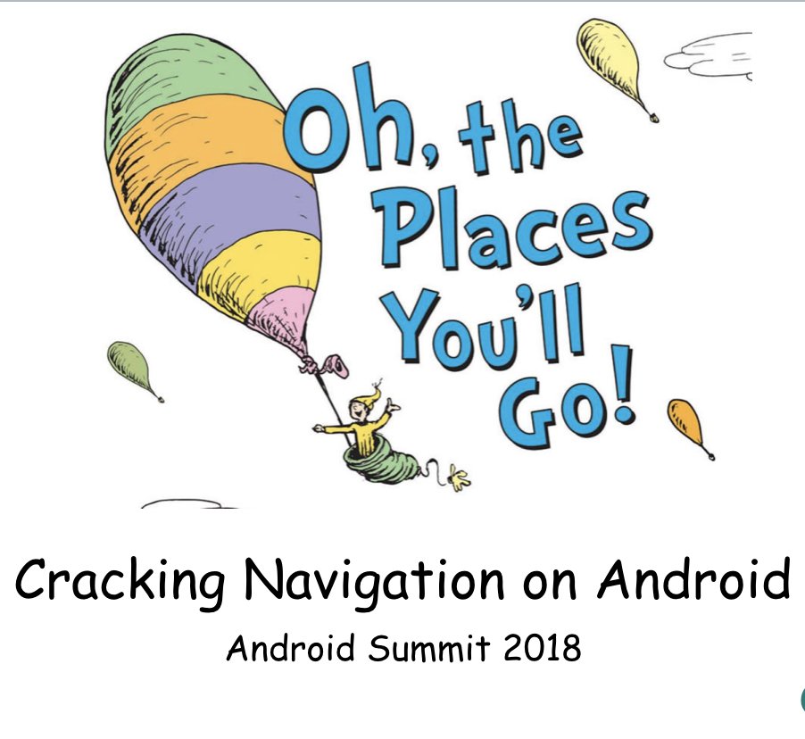 BrittBarak's tweet photo. My slides from #AndroidSummit
"Oh, the places you'll go!" - cracking #Android Navigation: https://t.co/knWZDVQ6fC
Promise to publish the blog posts and notes soon 🤞😍🙌
(it's on my list for my #bestAugust stuff! )
#AndroidDev @GoogleDevExpert #AndroidNavigation https://t.co/we0UACifms