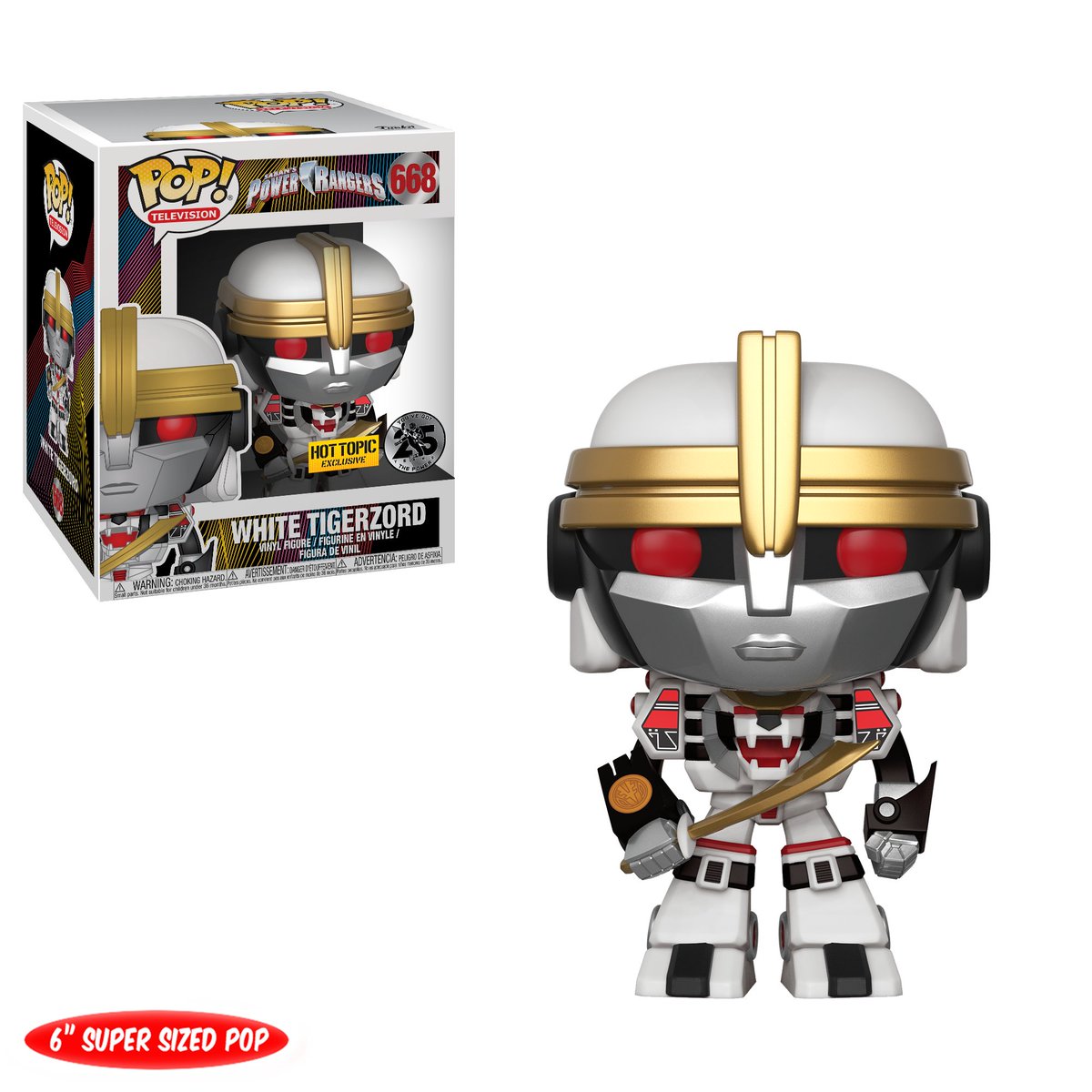 OriginalFunko's tweet photo. RT &amp; follow @OriginalFunko for the chance to win a @HotTopic exclusive 6-inch White Tigerzord Pop! https://t.co/z5ocnvcQk8