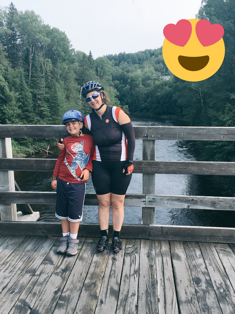 amyeplatt's tweet image. Took my son out on the bike with me for the last leg of my ride. Explore your country in all sorts of interesting ways. It was hard for him. I think it builds #grit #FitLeaders #learnbyexample #tremblant #petittraindunord