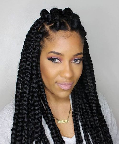 One way around that is BRAIDS!Also fairly low-maintenance, braids are usually hair extensions that are incorporated into a wearer's natural hair. They keep hair detangled and low-hassle for two, sometimes up to three months. They can also be a "protective style."