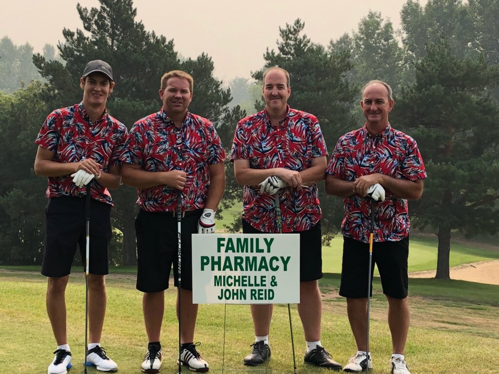 Had a great time golfing in the icemen alumni golf tournament. #bestdressedteam #familypharmacy