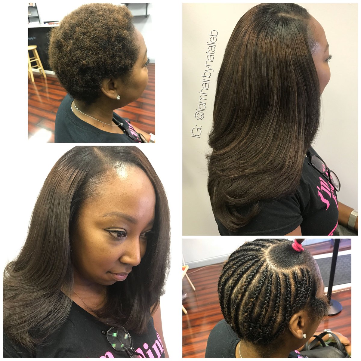 A weave "install" involves cornrowing a wearer's hair, then sewing the false hair into the braids in curtain-like rows. professional stylists can make this look extremely natural with "leave-out," letting hair around the planned part stay unbraided so some scalp is visible.