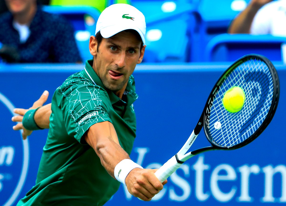 XHSports's tweet image. Novak Djokovic defeats Cilic 6-4/3-6/6-3 to book final duel with Roger Federer at #WesternAndSouthernOpen
