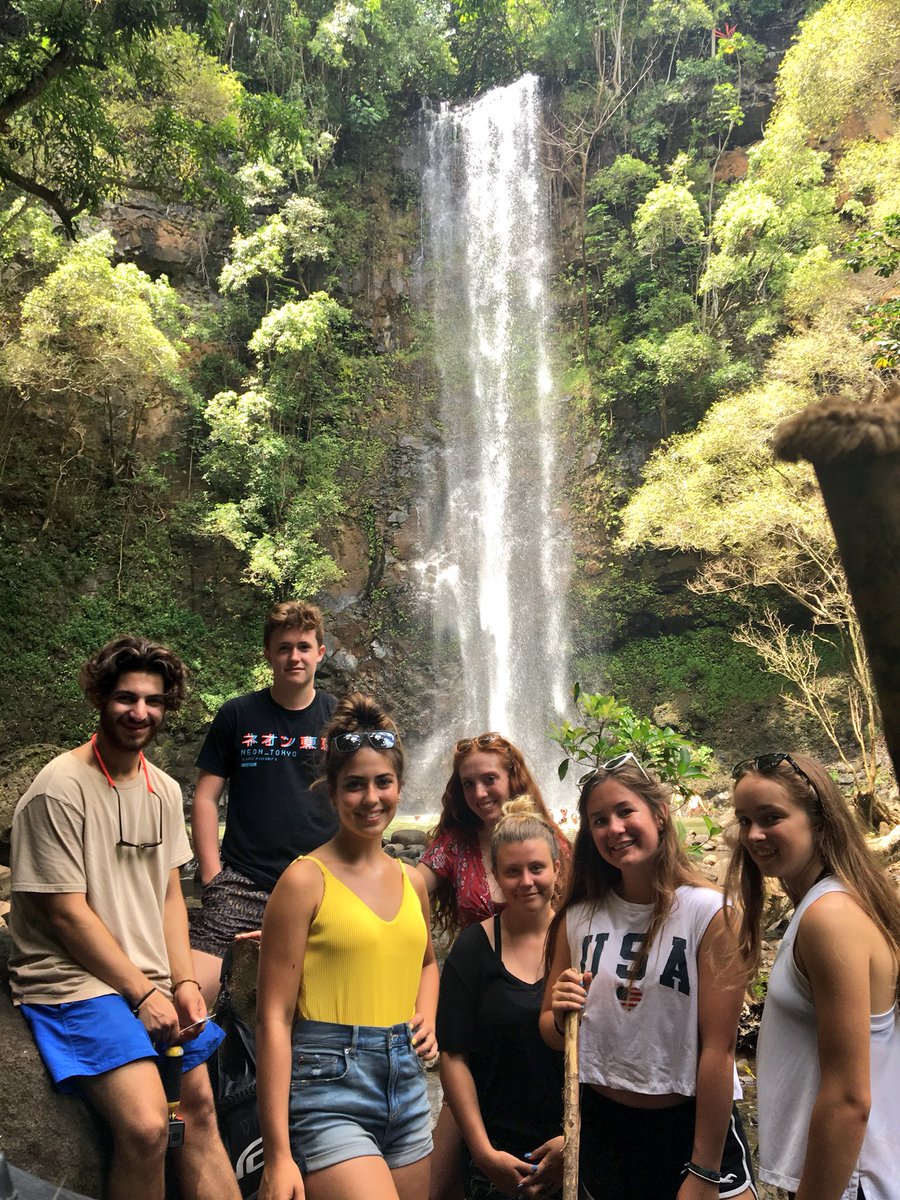 davebehiel's tweet photo. I wish I could tell you where we went on #Kauai we went today but it’s a secret! #SecretFalls Totally worth the 12km kayak &amp; hike... unless I can’t get out of bed tomorrow. https://t.co/iqYH7K1GpU
