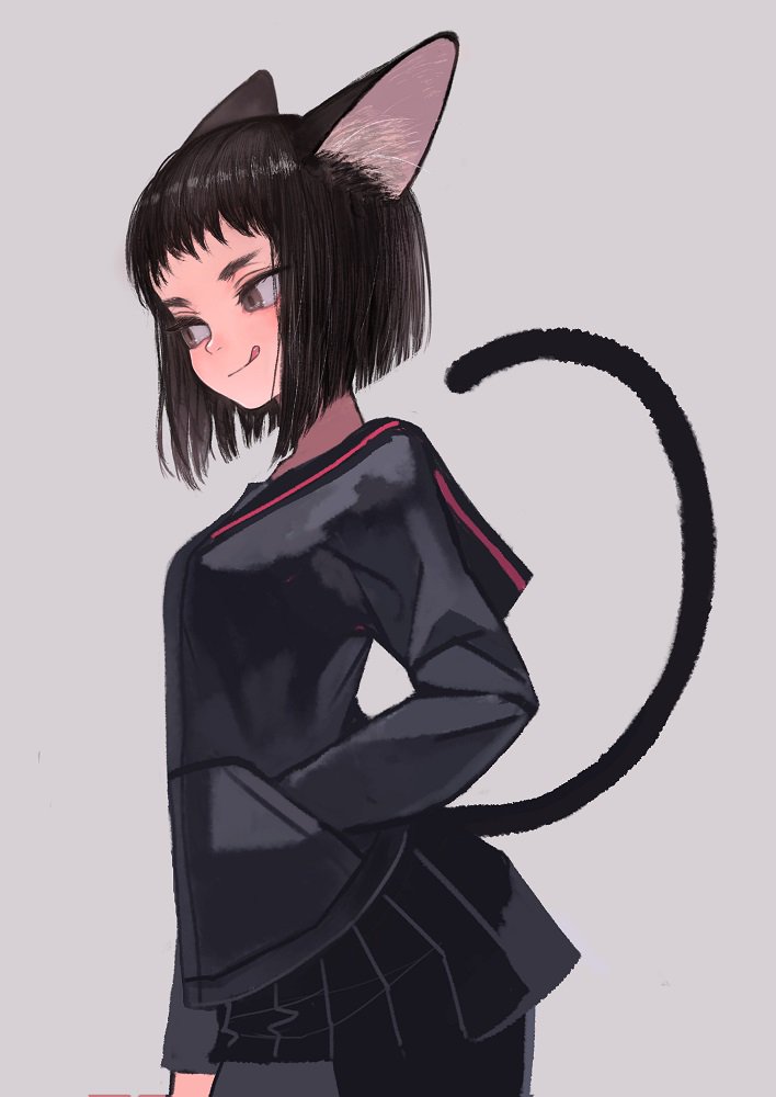 Kaneni Di Twitter 猫耳女の子描いてくだしゃい T Co Gxazfkdvkp Odaibako Windorche 黒猫ちゃんです