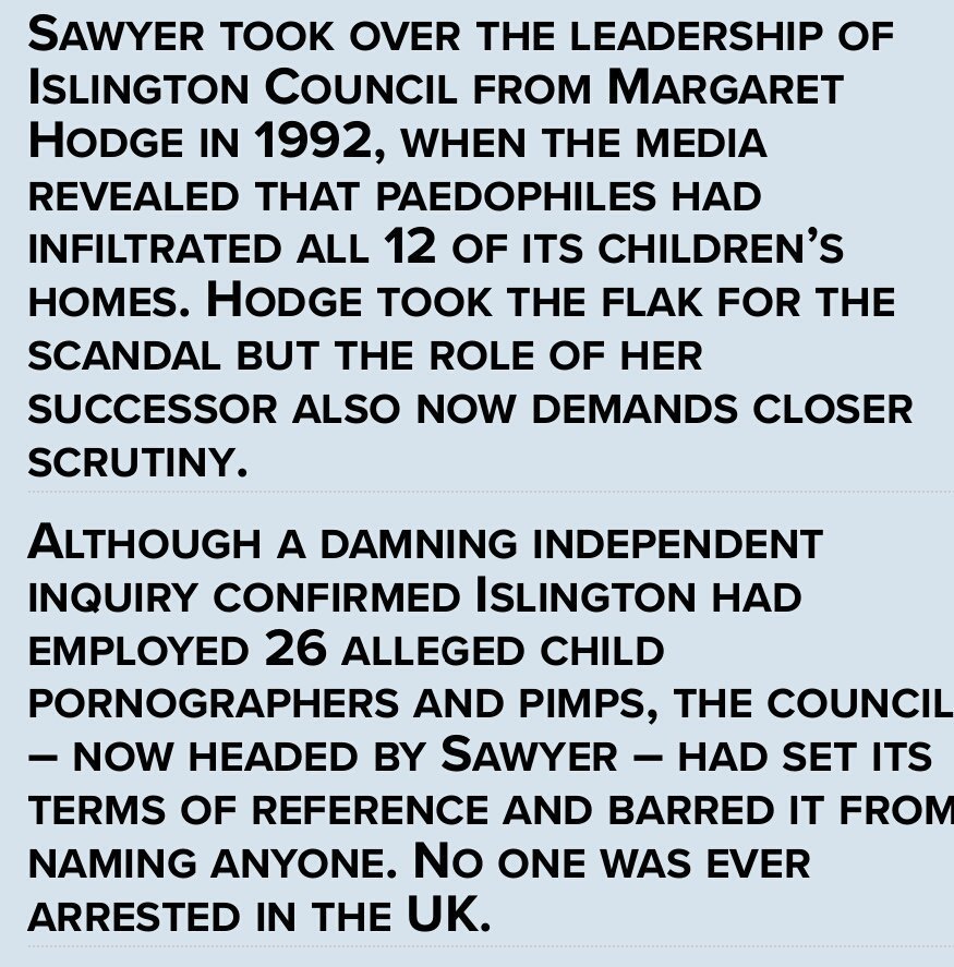 Margaret Hodge chose the words of her 'advisors' over two upright social workers from the coalface. Was her Islington successor Sawyer one of those advisors? The man who was business partner to this the paedophile Mr. Slade?  http://www.times.co.sz/index.php?news=19493