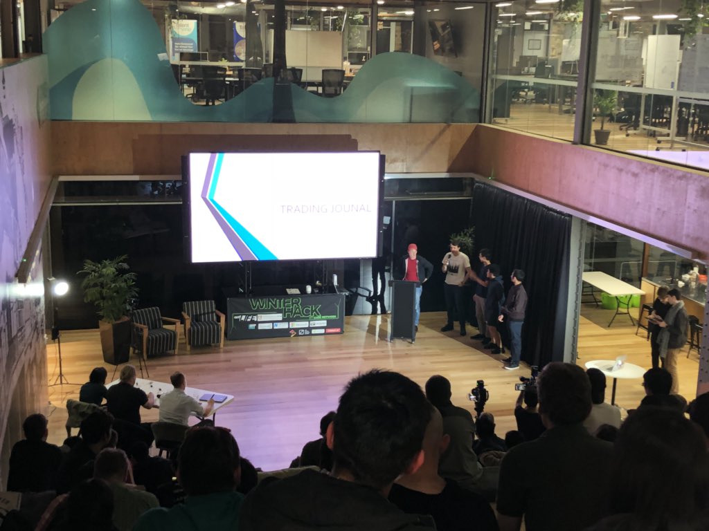 jxgrnt's tweet photo. Nights like this make me feel proud to be a part of Brisbane’s tech community :’). Nice work to everyone showcasing their projects at @QUTCode’s Winter Hack #winterhack2018 https://t.co/tljocj5Ymf