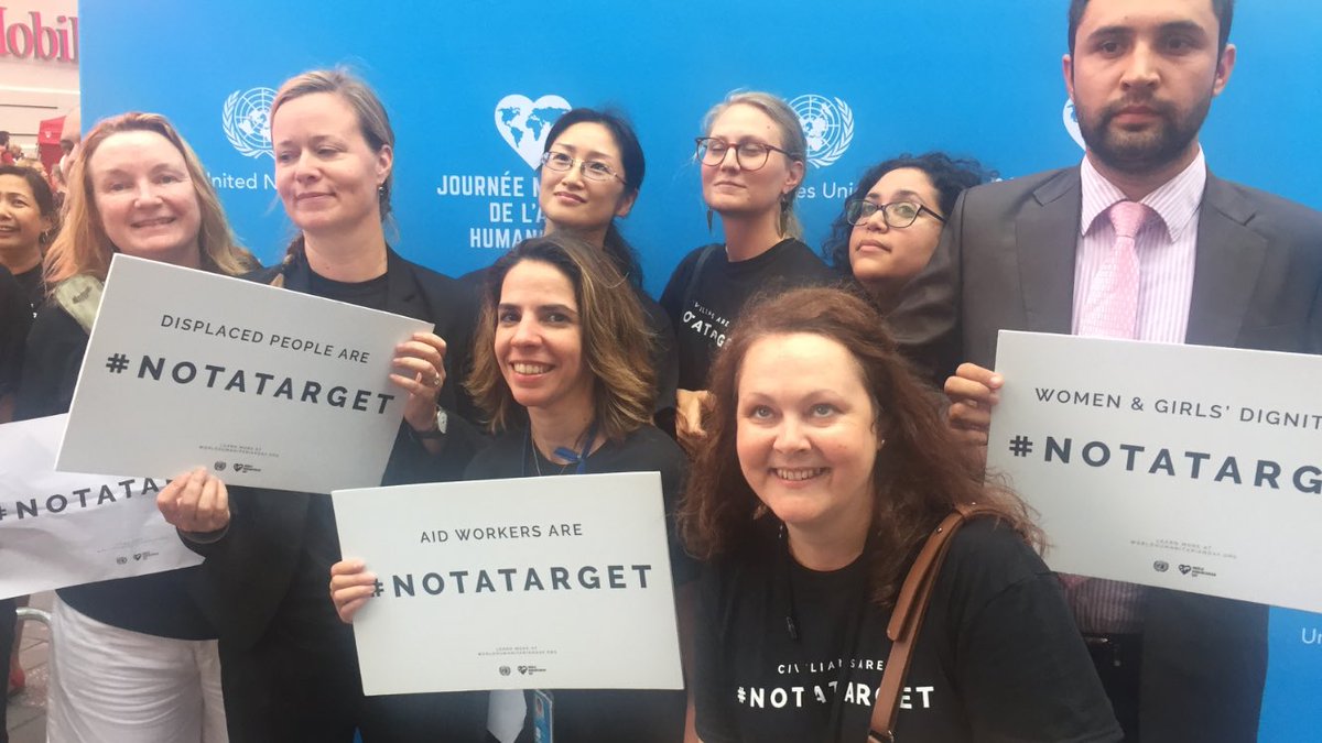 August 19, #WorldHumanitarianDay is a day to pay tribute to aid workers who risk their lives in humanitarian service. Aid workers bring life-saving aid, they are #NotAtarget.