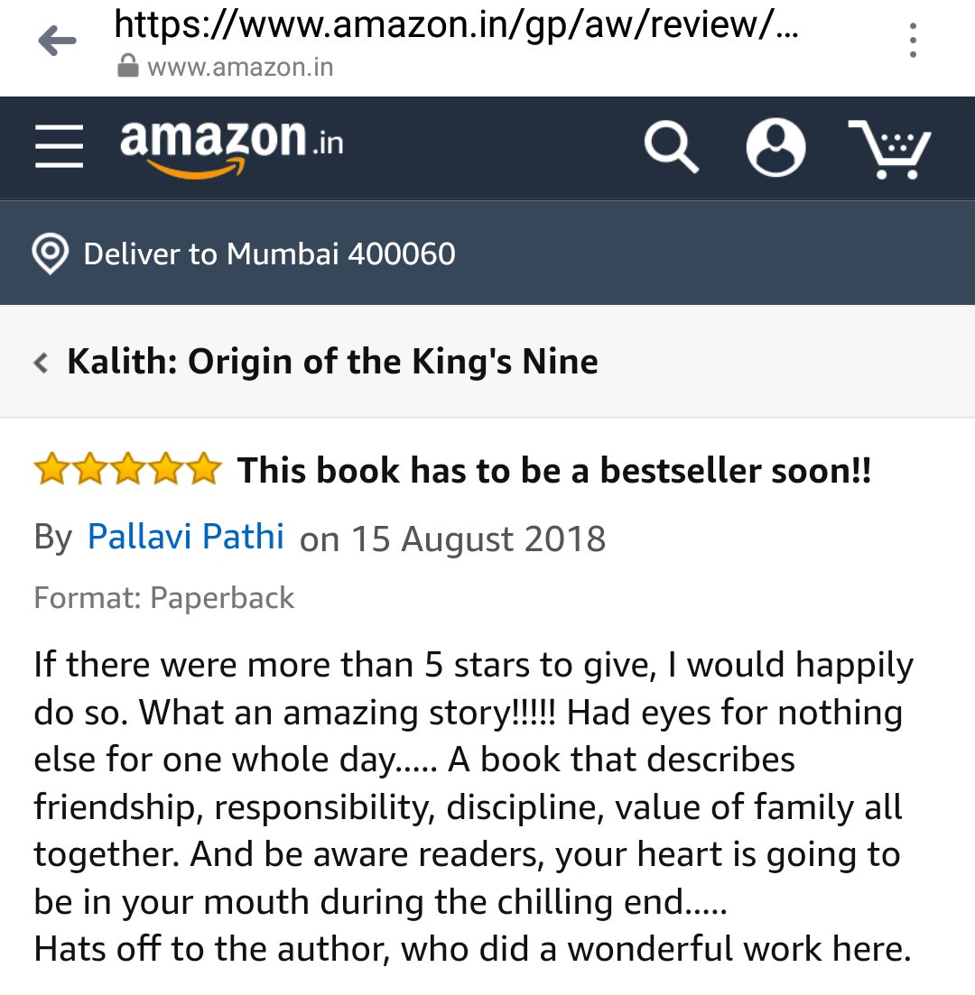 authorkhyati's tweet photo. Thank you @pallavipathi for writing such an amazing review! It made my day! ❤😀 I am so happy you loved being a part of the Kalith-verse!

#KalithOriginOfTheKingsNine #IndianAuthor #AuthorKhyati #Kalith #Fiction #IndianFiction #Review #Bookstagram #Book #Novel https://t.co/BIQPBf25H5