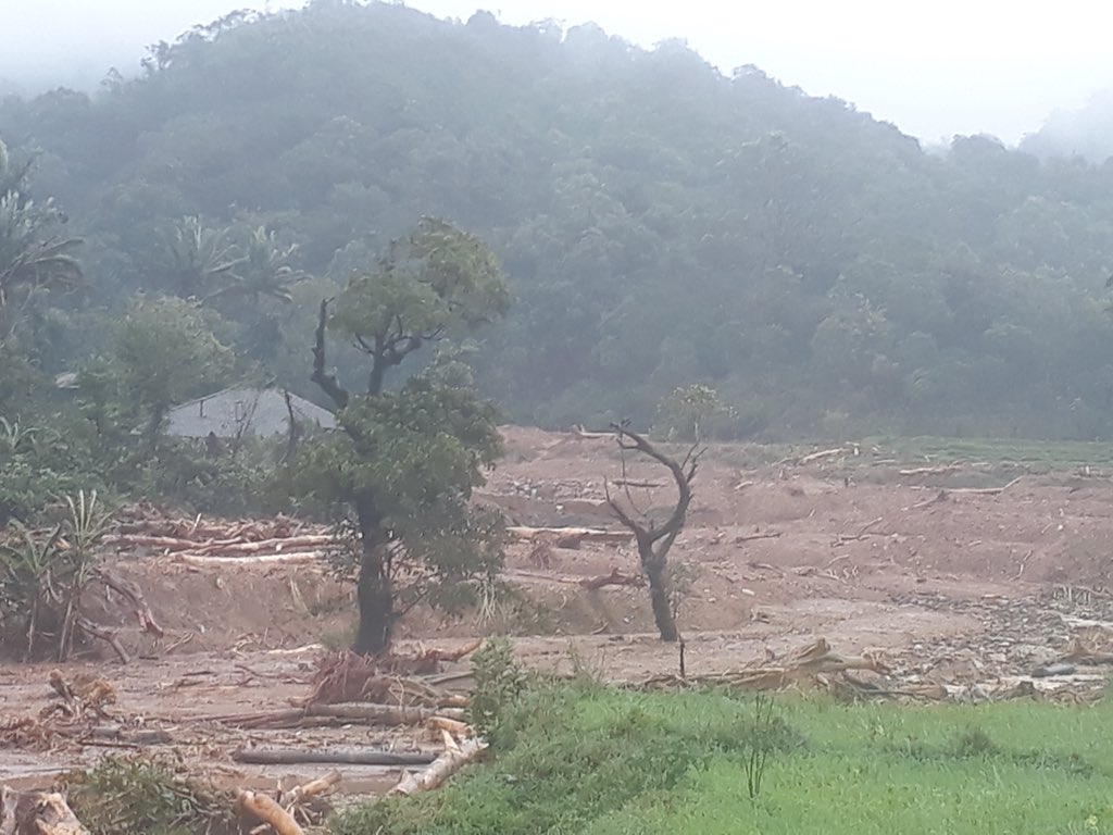 prajna_gr's tweet photo. Kaluru village, that is 13 km from #Madikeri. “The village is still witnessing landslide; 20 people are still stranded there. I trekked through the forests,” Chennapanda Nitin. His family is spread across the district and they are trying to reach other stranded villagers... https://t.co/vshO4ZM5Qr