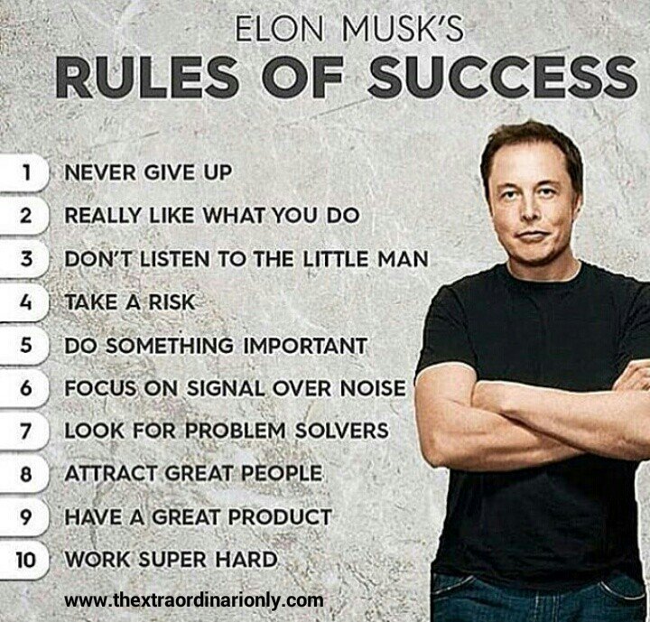 Image result for elon musk 10 rules