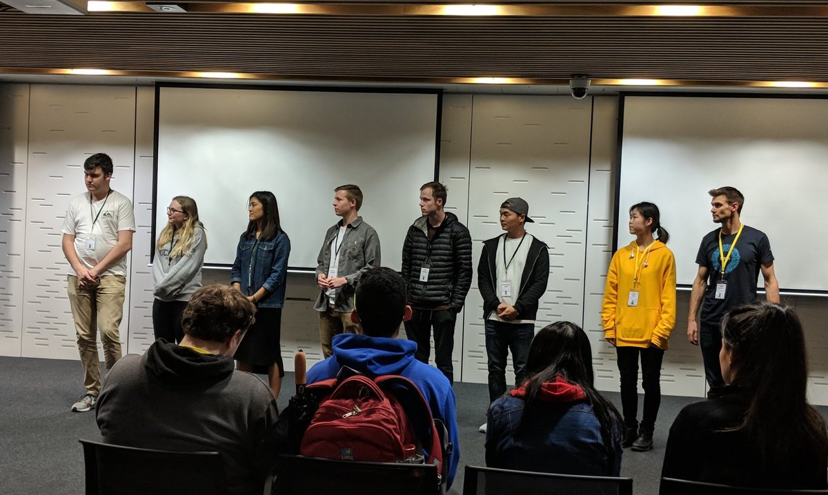 GraceYBR's tweet image. Congrats to the KRAD-JJ team mentored by @JD_Jacobsen and @dorkable_munsun for taking out the UX prize at #createcamp @summeroftech #beautifulsoftware #dobeautifulwork