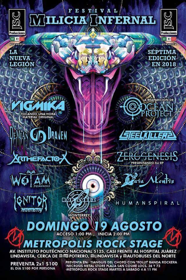 MandoKalani's tweet photo. #MiliciaInfernal con @VIGMIKA + @Ocean_Project + @Demian_Draven + @_steelkillers + #Arthefactox + #Zerogenesis + #Wotam por @JscProducciones \m/ (◣w◢) \m/ yeeah!!! https://t.co/meGeV2NODP