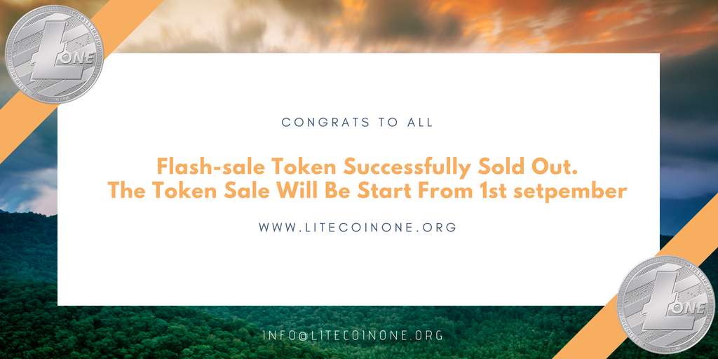 LitecoinOne's tweet photo. 🚀The #Litecoinone ICO Flash Sale sold out completely before period!! 👇
The $LTCONE Flash sale is now over and proved to be a great success... 100% of the tokens have been sold as a result of your backing!! 
👉 Keep an eye out for the upcoming Public Token sale round 👇
#Crypto https://t.co/bDpnJRgHgG