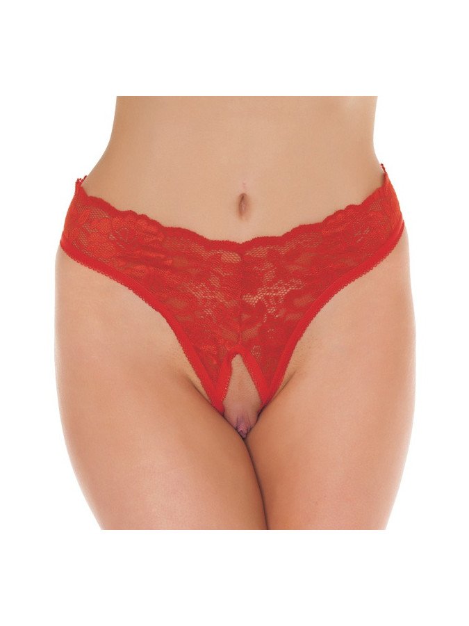 erotouch on X: Amorable Open Lace Thong Red
