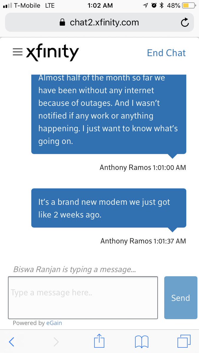 spazzmantha33's tweet image. @Xfinity nice you have liars working for you. Haven’t really had internet in a week and half because of “outages” #fixyourservice