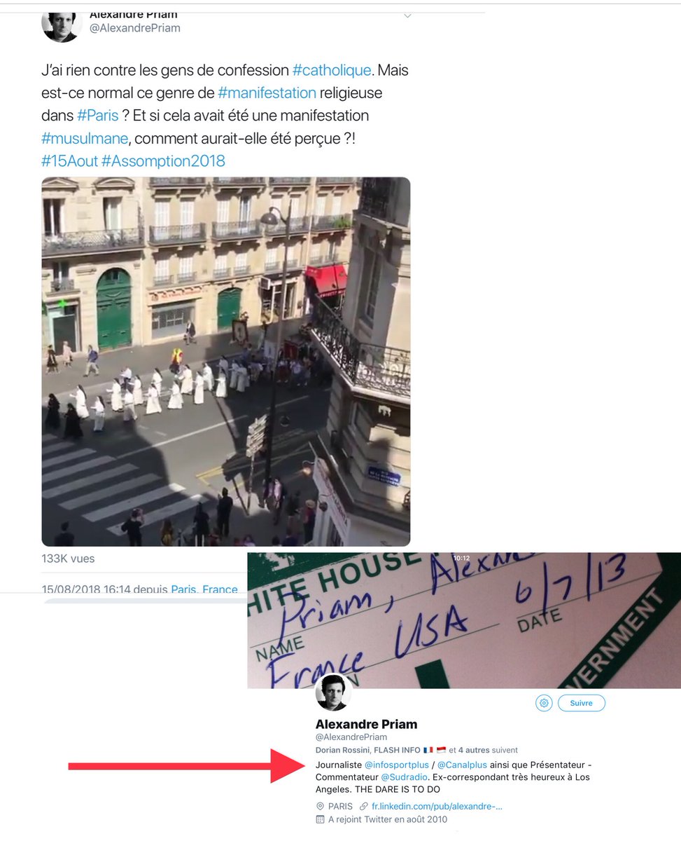 MrJumper02's tweet photo. @JeanMessiha Il n’y a plus rien qui m’étonne des sorties saugrenues des organes d’influence (terme employé par #Macron pour désigner les journalistes)👇🏻
La #PenséeUnique journalistique serait-elle une pensée crasse:  pourquoi cette comparaison #Musulman #Catholique ?
#Assomption2018 #Paris https://t.co/5U3wOQHkB6