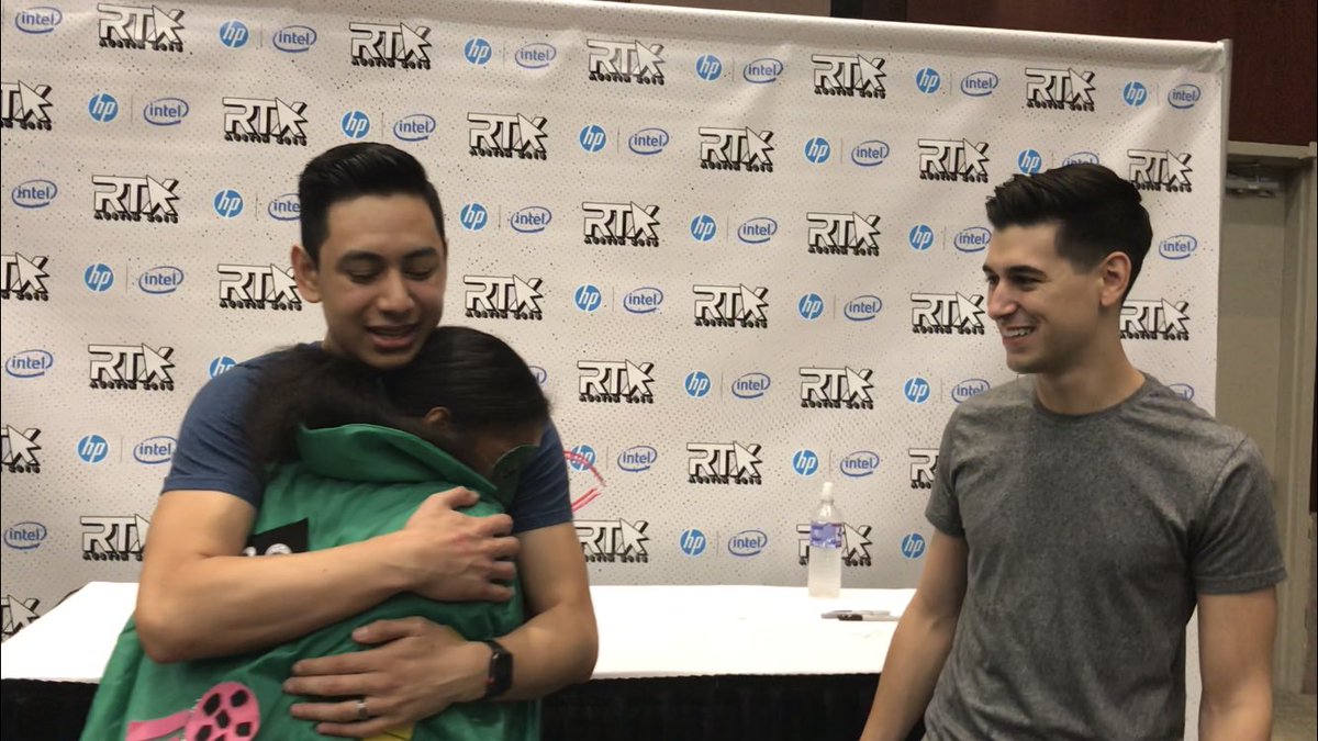TabiDramaQ's tweet photo. Two weeks ago, I joined the Dusk Boys. But I’m so far away from them now. Guess I’ll have to save the day by myself on the East Coast! #rtxaustin2018 https://t.co/NqCfzuh91O