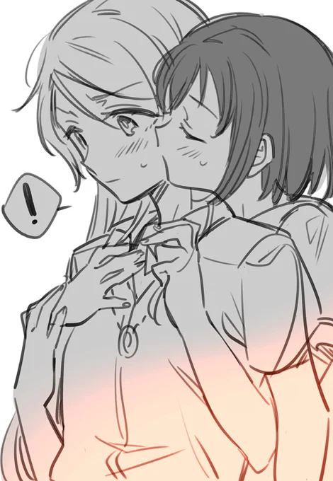 後ろからボタン外すのいいな～と思って描きました 