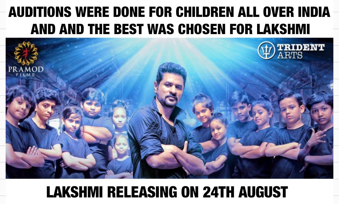 rameshlaus's tweet photo. Auditions were done for 500 child dancers all over India and the best were chosen for #Lakshmi by Dir Vijay #5DaysToGoForLakshmi https://t.co/Ldxgg8XONi