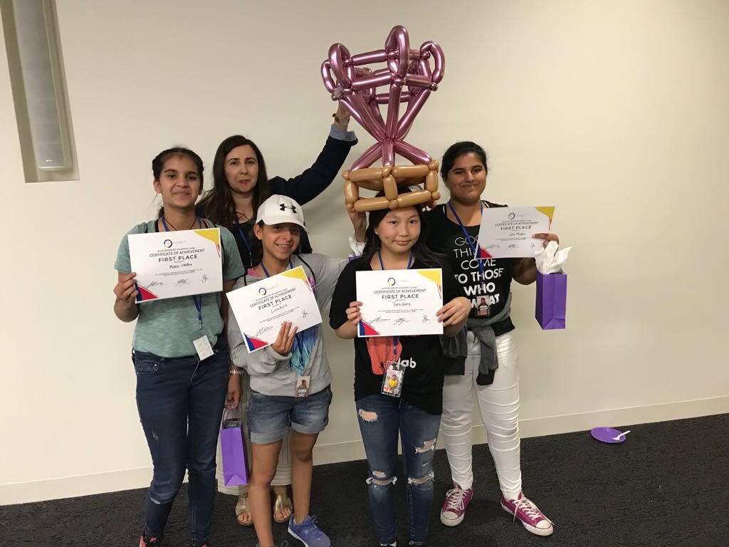 herPossibility's tweet photo. Team S.A.S. for the well-deserved win! Check out those winning smiles! Each team member went home with a Fitbit compliments of TELUS! @telusbusiness @telus
.
Thanks TELUS!
#Possibilitycamp #sayyestopossibility #steamcamp #torontocamp #summercamp #torontomoms #girlbosses https://t.co/HqpsCfyUV7