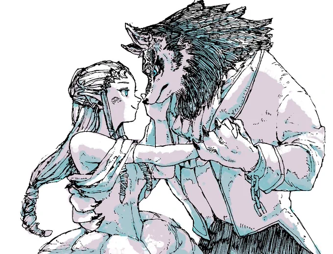 #リンゼル版深夜のお絵描き60分一本勝負
お題[舞踏会]+15分
美女と野獣っぽく?? 