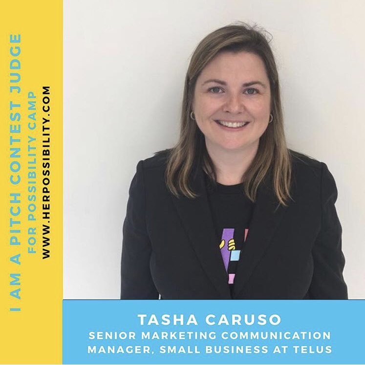 herPossibility's tweet photo. Our third judge was Tasha Caruso, a senior communications guru at TELUS with over 18 years of experience in marketing. She had such insights for all the pitches.
.
Tasha has an expertise in running impactful digital, social and experiential programs. 
.
#possibilitycamp #toronto https://t.co/1zUsIbicdG