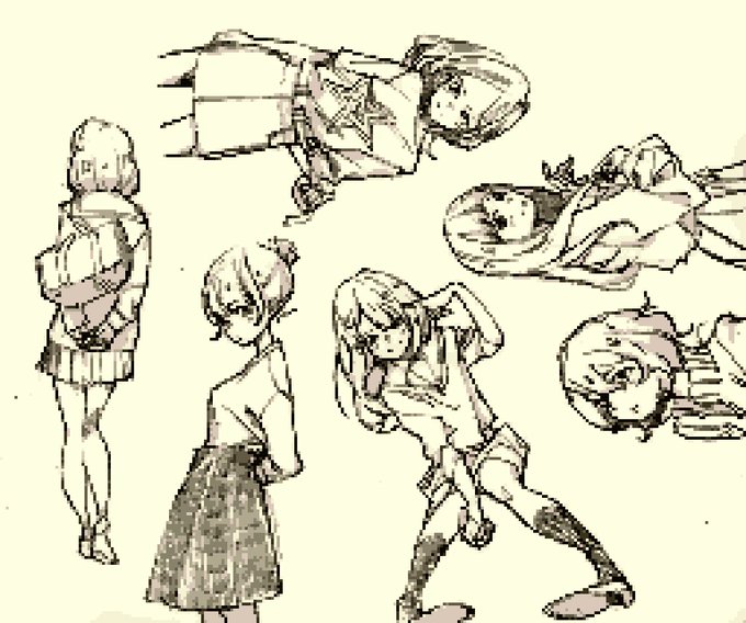 ドット絵風にしたらゲームボーイみたいになった。 