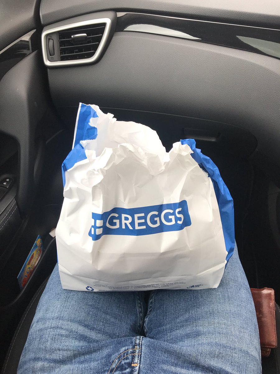 Johnnyhitch's tweet image. My first Greggs drive thru experience #nomnomnom #alcoholmunchies