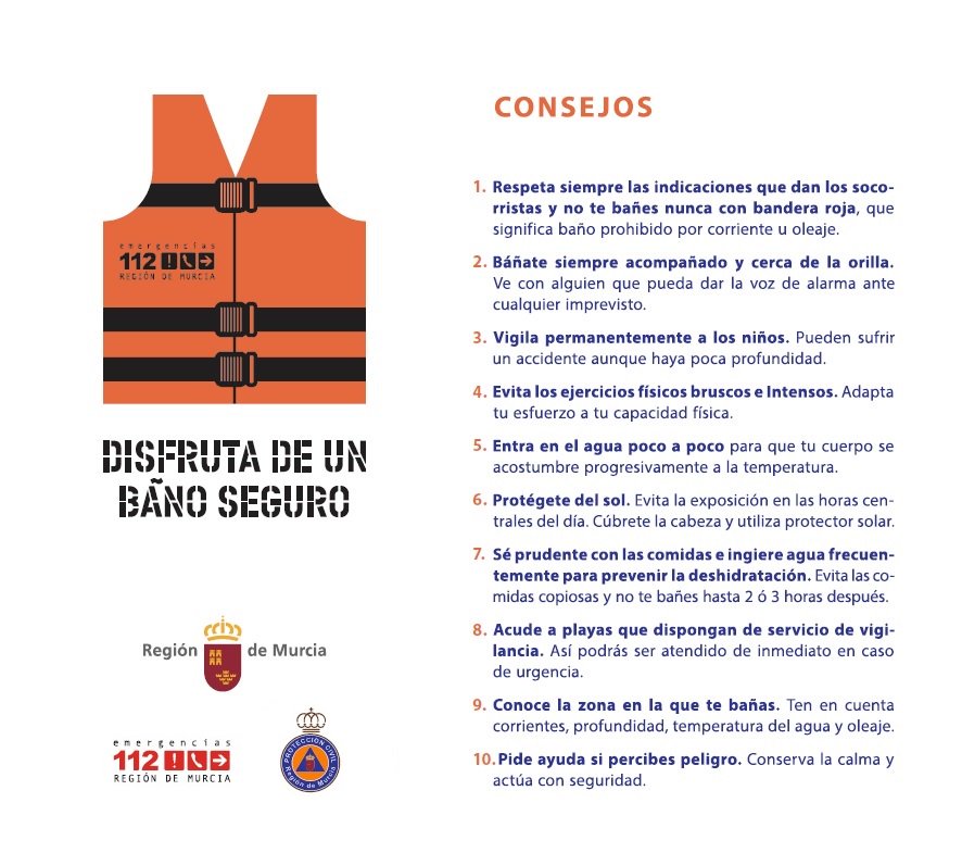 112rmurcia's tweet photo. Balizadas con bandera roja🚩 PROHIBICIÓN DEL BAÑO 🚩determinadas zonas de la #PlayadeCalblanque, a la derecha del espigón, y en la #PlayadeSirenas, donde también se ha detectado acumulación de medusas. Es conveniente que antes de entrar al baño consulte a los 🆘🆘 del #PlanCopla https://t.co/60Lw2TFEOf