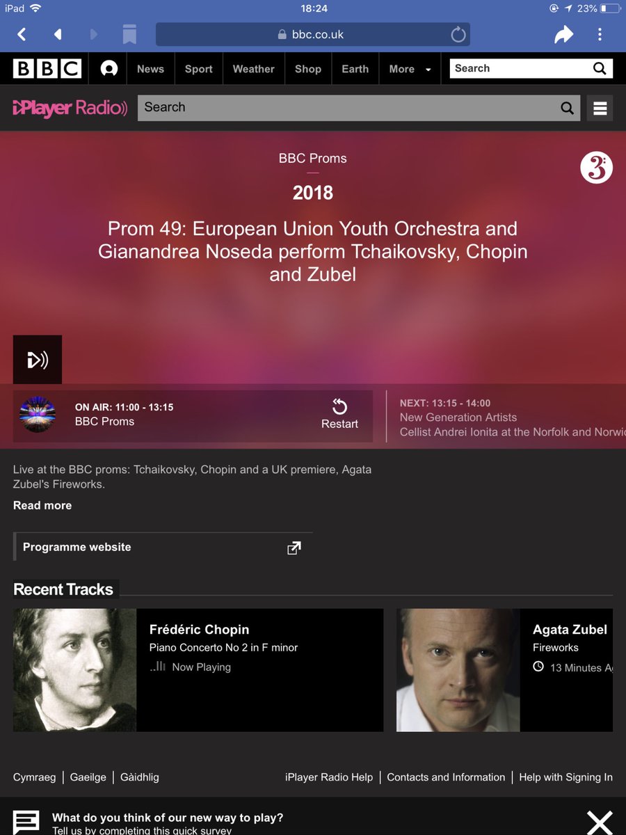 Live now: BBC Prom 49 with the European Union Youth Orchestra, maestro Gianandrea Noseda, and the pianist Seong-Jin Cho. 🤗🎹❤️

#seongjincho #euyo #maestro #gianandreanoseda #europeanyouthorchestra #chopin #bbc #BBCProms #tchaikovsky #zubel