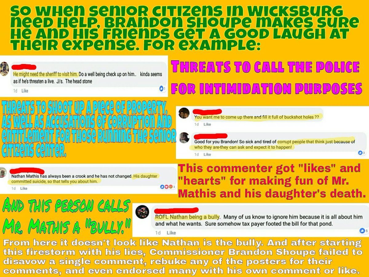 LawEnforceBaby's tweet photo. @bkgut3 @Ursalette @desiderioDC @docholly @Kalaax008 @reevynap @elise_flowers @lisaemond1 Instead of delivering some dirt to fix the problem THEY caused, Shoupe took to Facebook to lie about what happened. His lies then caused hundreds of his rabid fans to make threats against Mr. Mathis, make fun of his daughter Patti Sue, among other things. https://t.co/WkjQSIM0Bh