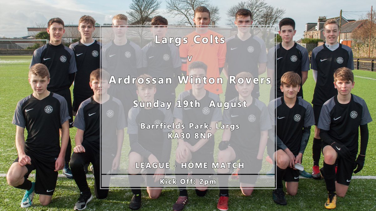 LargsColts2002's tweet image. GAME DAY! We're kicking off our season today against Ardrossan Winton Rovers in the League; Kick off is 2pm at Barrfields - See you there 👍🏻#WorkForIt