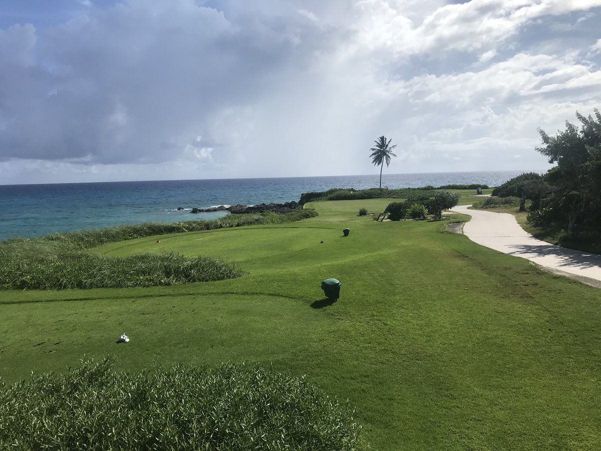 FuzzHerridge's tweet photo. Hanging with my buddy Logan Knapp at his course Emerald Bay Golf Course in Exuma Bahamas https://t.co/50F6ogEtbB