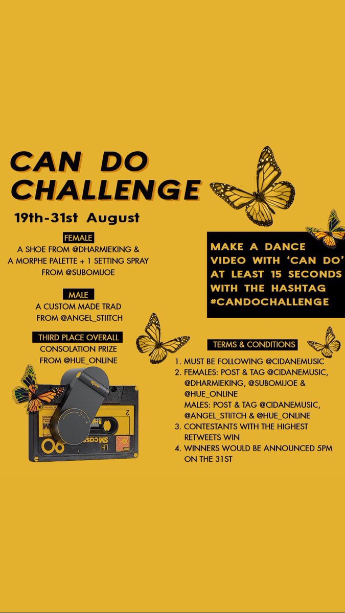 Tell me what your ♥️💖 can do? 

#CanDoChallenge has begun 🌹. 
Lot of stuffs to be won🎈🎈

fanlink.to/CanDoByCidane