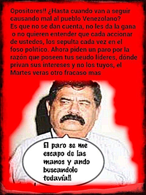 LA OPOSICIÓN PIDE; ¿UNIDAD PARA LUCHAR CONTRA LOS BENEFICIOS ECONOMÍCOS QUE LOS SEPULTA COMO POLÍTICOS?¿PARO PARA DETENER LA ECONOMIA Y SEGUIR JODIENDONOS? ¿SU DESEO DE DOLARIZAR #Venezuela  Y PERDER INDEPENDENCIA ECONOMÍCA EN CONTRA DE LA PETRÓLIZACION ? #GranRevoluciónEconómica