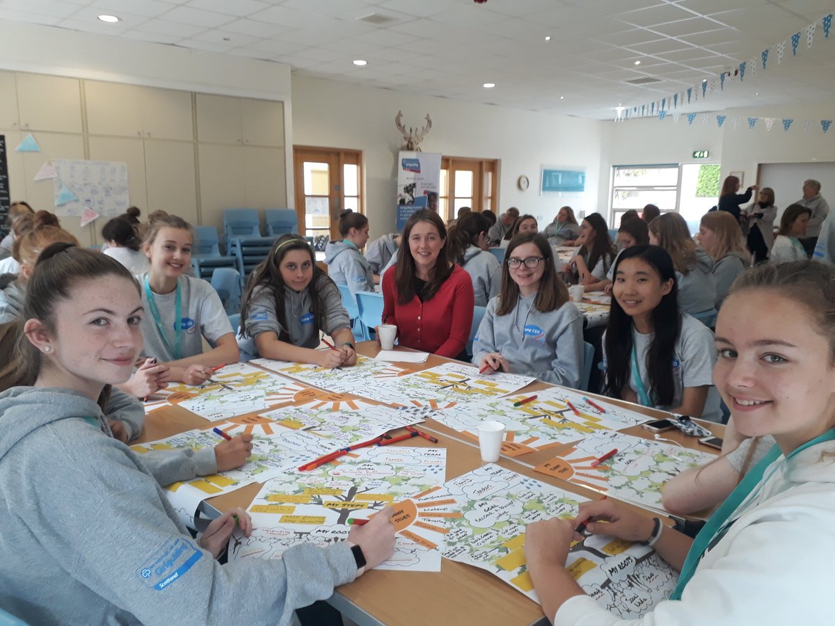 GirlguidingScot's tweet image. Delighted to have another amazing #WOWwoman join us here at #CampCEOScotland today - thanks to @ClydesdAileen for coming to our #goals session to hear more about these girls' big plans! 🙌