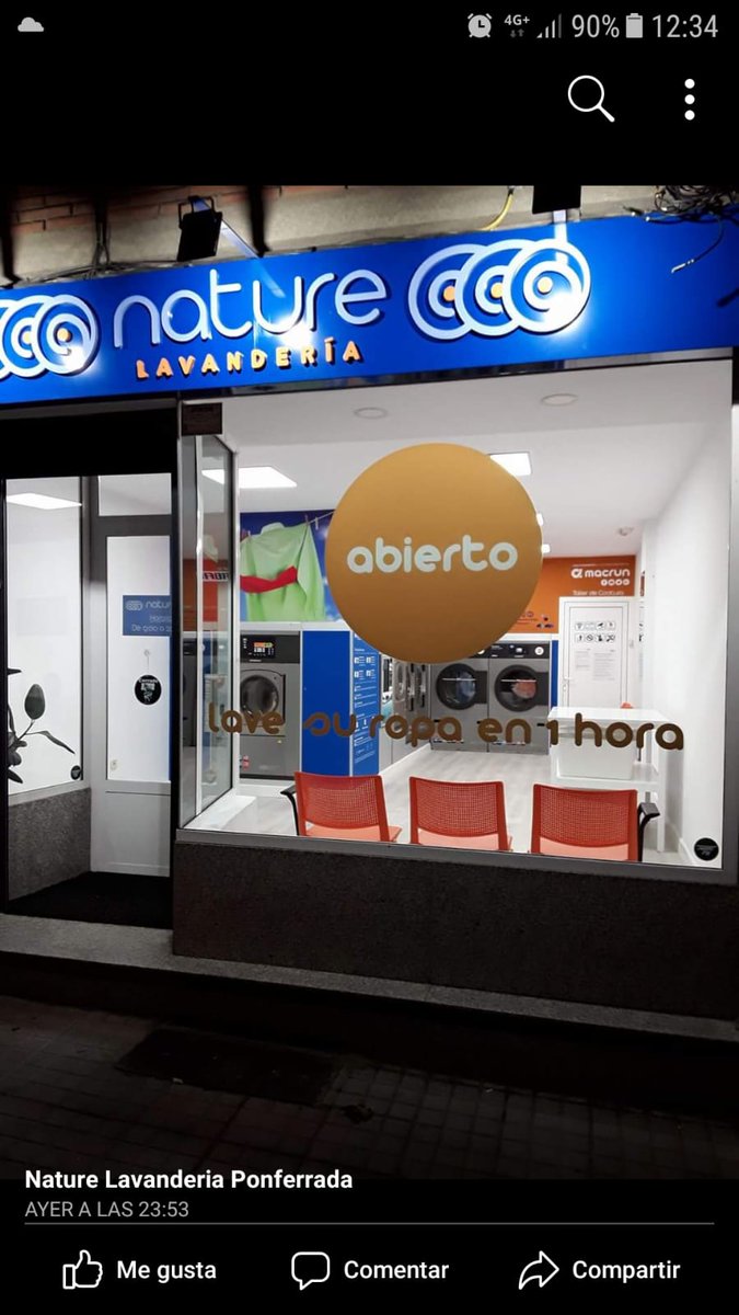 NLavanderia's tweet photo. ¡Qué chula la nueva lavandería autoservicio Nature Ponferrada!
Se une a las ya existentes en Málaga (2), Marbella, Loja, Castell de Ferro, San Juan de Aznalfarache, Mijas. Y las que vienen: Ronda, Sevilla, Tomares, Córdoba, Estepona, Almería, Málaga…
Con @GirbauGroup y @MACRUN_ https://t.co/23Uj76nYGv