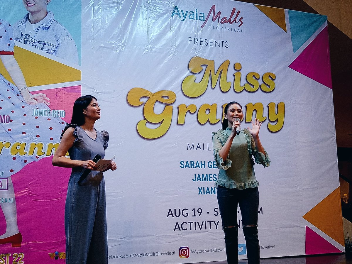 ilovecloverleaf's tweet photo. Huge shout out to the cast of Miss Granny for joining us this evening! Catch Sarah Geronimo, James Reid, and Xian Lim in Miss Granny showing in cinemas on August 22! 😊 https://t.co/WOaYnQbZB5
