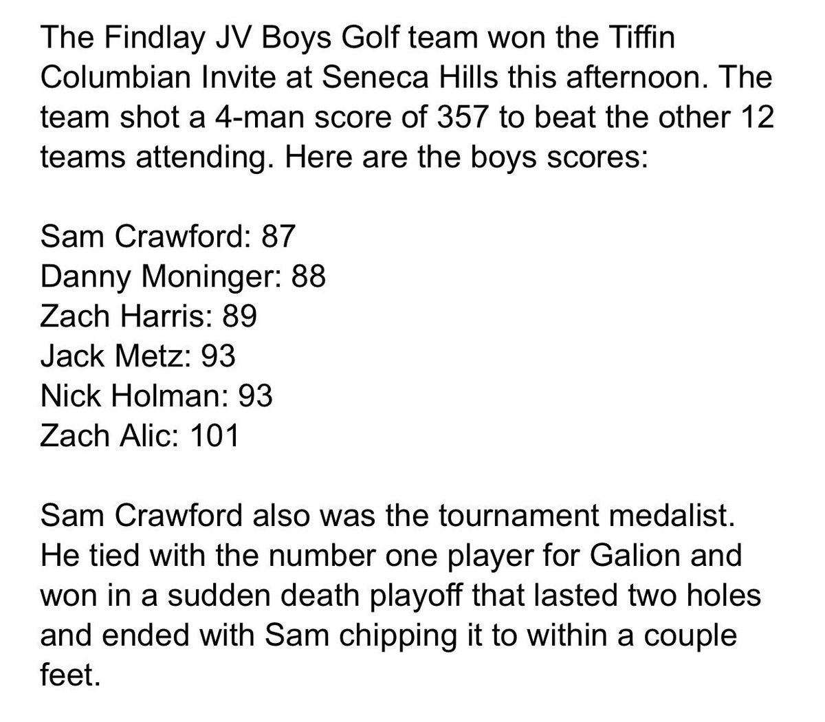 FHSAthletic's tweet image. Great day for JV Boys golf 

#thetrojanway 
#TrojanTrue