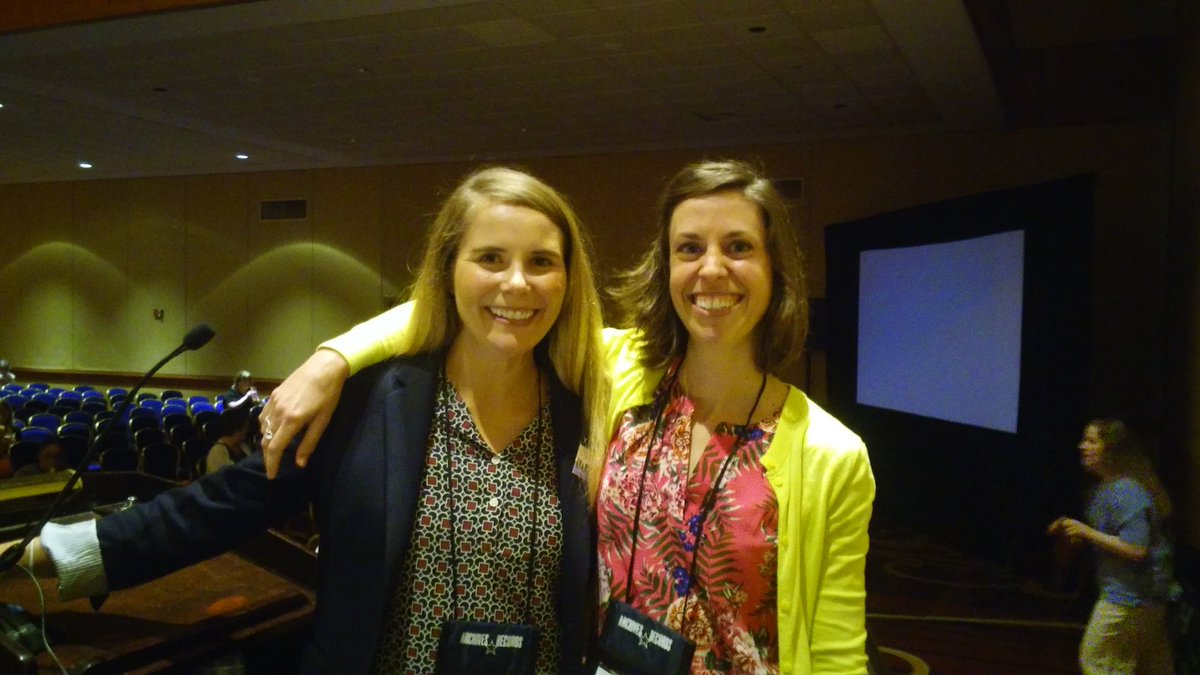 hathaway_hester's tweet photo. CAA members Meg Hall and @amkapp after their great panel on closed archives yesterday #saa18 #CAAatSAA18 https://t.co/8LyJOhiWl5