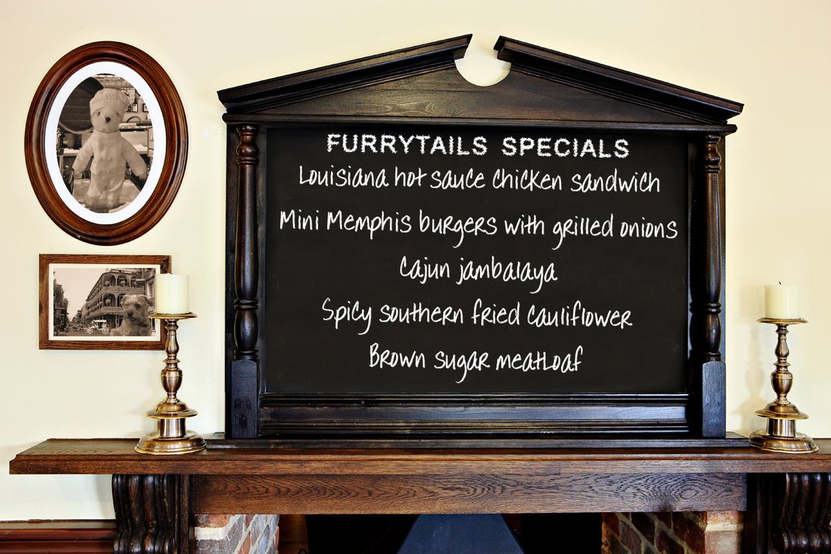 Dinnertime at #FurryTails - can I get you anything at the bar? We have cool drinks and Cajun specials but I will cook anything you prefer! #BearWeek <a href="/TeddybearMickey/">Mickey 2.0 & friends 🖤❤</a> <a href="/RustyBearsMum/">Heather Duffin</a> <a href="/RealOatmeal/">claire 🍂</a> <a href="/bigjohnbear/">Big John Bear</a> <a href="/Rosiebear90/">#hellomynameis Rosie</a> @HattieOtter <a href="/mogsbear/">Mogsbear</a> <a href="/TourGuideTed/">🇺🇦TourGuideTed©🧸🏳️‍🌈🐦🇪🇺</a> <a href="/reddy1408/">Reddy Teddy</a>