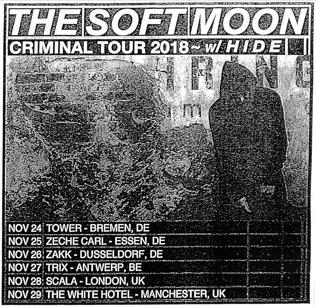 HIDE (@hide_band) on Twitter photo EUROPE!!! We are doing some with <a href="/thesoftmoon/">The Soft Moon</a> and have been added to the banging <a href="/SwampBooking/">Swamp Booking</a> roster check our insta for full list of shows, here's The Soft Moon dates for now EUROPE!!! We are doing some with <a href="/thesoftmoon/">The Soft Moon</a> and have been added to the banging <a href="/SwampBooking/">Swamp Booking</a> roster check our insta for full list of shows, here's The Soft Moon dates for now