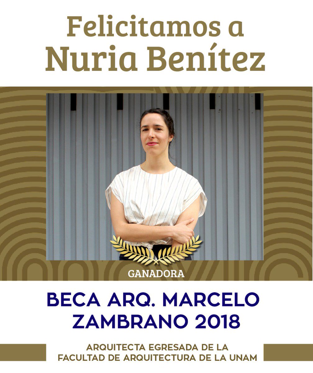 faunam_mx's tweet image. Nuria Benítez, #EgresadaDestacadaFA es la actual ganadora de la Beca Arq. Marcelo Zambrano, que impulsa a jóvenes mexicanos para cursar estudios de posgrado en las universidades de mayor prestigio internacional.

#OrgullosamenteFA