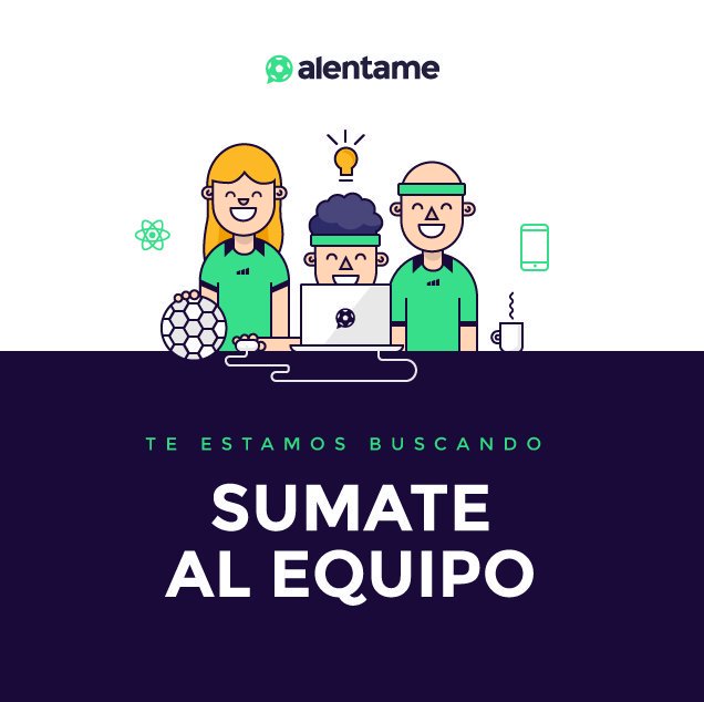 Seguimos buscando alguien para el equipo de Sales de Alentame. Sumate 💪 goo.gl/QtnggB