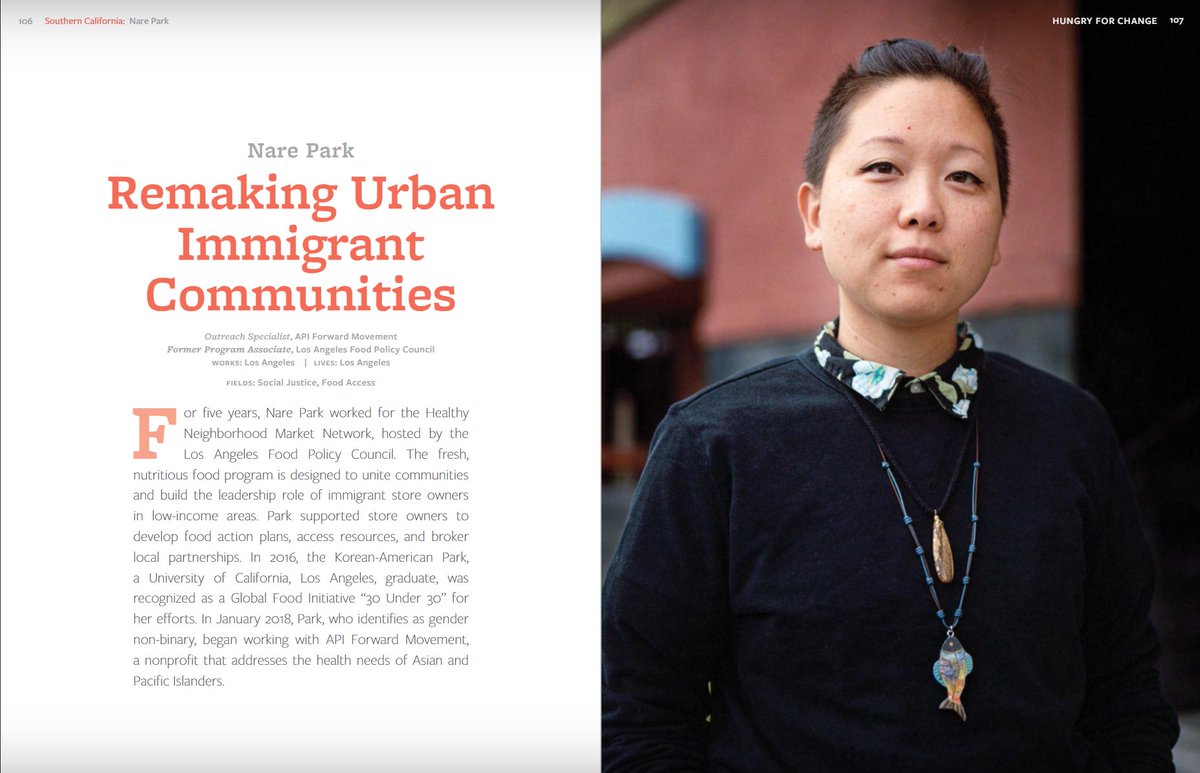 What a badass! Nare Park on our staff was featured in the recent Changemakers: Hungry for Change report ow.ly/4aLB30lfeOe. Check out pg. 108! #trailblazer #hungryforchange
