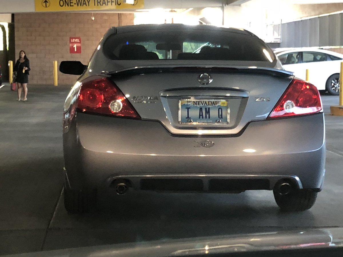 webjedi's tweet photo. Things you see in Las Vegas when #HackerSummerCamp is the same period as the largest @StarTrek convention... I wonder if it was DeLancie in the car in front of me? #NotQAnon https://t.co/MBfFJCeb3f