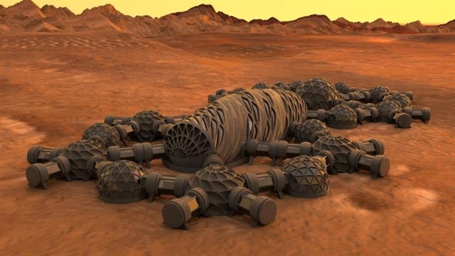 AutodeskEP's tweet photo. Humans will land on Mars eventually. But once we get there, how will we build structures to call home? @engineeringcom @adskFusion360 https://t.co/dKNXbzVSkT https://t.co/098oT5CZdK