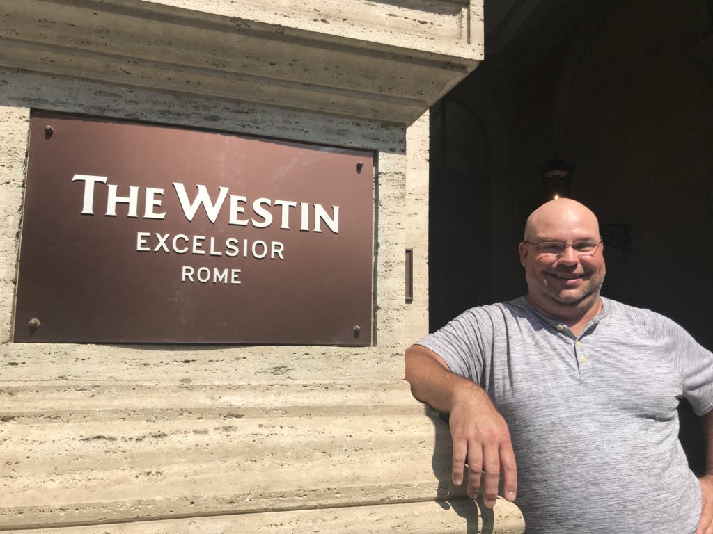 chaseroadrunner's tweet photo. @WestinRome @spgassist @spg The staff at Excelsior is the best in the biz.  Thank you for treating us like Ceasar! https://t.co/BnnaQaqLwa